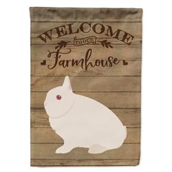 Hermelin Rabbit Welcome Canvas House Flag - 28 x 0.01 x 40 in.