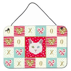 8 x 12 in. Khao Manee Cat Love Wall or Door Hanging Prints