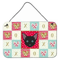 CK5155DS812 8 x 12 in. Russian White Black Cat Love Wall or Door Hanging Prints
