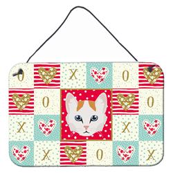 8 x 12 in. Turkish Van Cat Love Wall or Door Hanging Prints