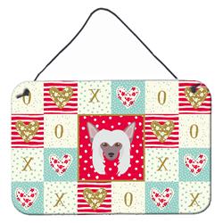CK5191DS812 8 x 12 in. Chinese Crested Love Wall or Door Hanging Prints