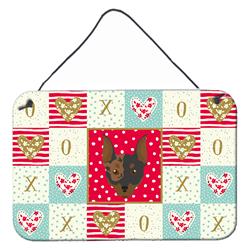 CK5204DS812 8 x 12 in. Harlequin Pinscher No.2 Love Wall or Door Hanging Prints