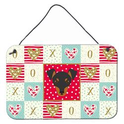 CK5218DS812 8 x 12 in. Manchester Toy Terrier Love Wall or Door Hanging Prints