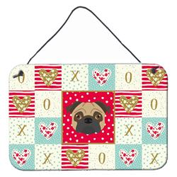8 x 12 in. Pug Love Wall or Door Hanging Prints