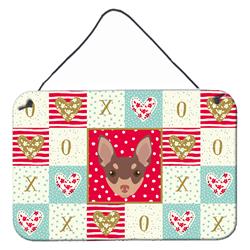 CK5242DS812 8 x 12 in. Toy Fox Terrier Love Wall or Door Hanging Prints