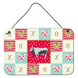 CK5251DS812 8 x 12 in. Hungarian Grey Steppe Cow Love Wall or Door Hanging Prints