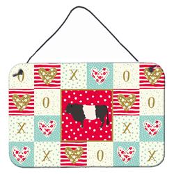 CK5258DS812 8 x 12 in. Belted Galloway Cow Love Wall or Door Hanging Prints