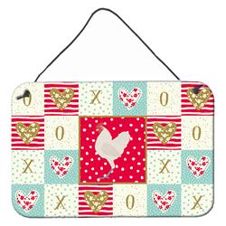 CK5264DS812 8 x 12 in. German Langshan Chicken Love Wall or Door Hanging Prints
