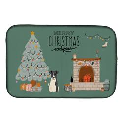 14 x 21 in. Smooth Fox Terrier Christmas Everyone Dish Drying Mat