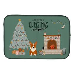 14 x 21 in. Corgi Christmas Everyone Dish Drying Mat