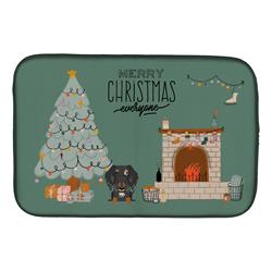 14 x 21 in. Dapple Wire Haired Dachshund Christmas Everyone Dish Drying Mat