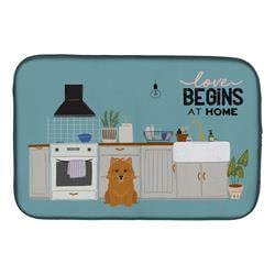14 x 21 in. Norwich Terrier Kitchen Scene Dish Drying Mat