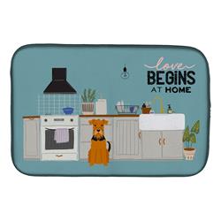 14 x 21 in. Airedale Kitchen Scene Dish Drying Mat