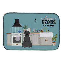 14 x 21 in. Giant Schnauzer Kitchen Scene Dish Drying Mat
