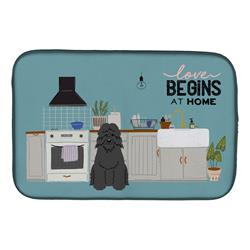 14 x 21 in. Bouvier Des Flandres Kitchen Scene Dish Drying Mat