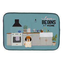 14 x 21 in. Petit Basset Griffon Veenden Kitchen Scene Dish Drying Mat