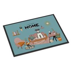 CK7899JMAT 24 x 36 in. Salt & Pepper Miniature Schnauzer Sweet Home Indoor or Outdoor Mat