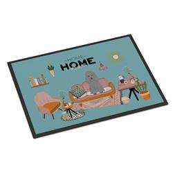CK7913JMAT 24 x 36 in. Silver Poodle Sweet Home Indoor or Outdoor Mat