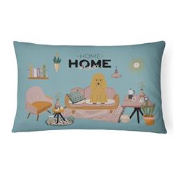 CK7914PW1216 12 x 3 x 16 in. Tan Poodle Sweet Home Canvas Fabric Decorative Pillow