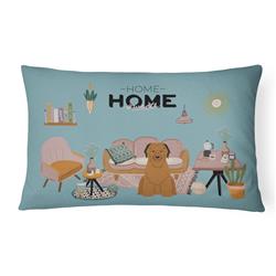 CK7927PW1216 12 x 3 x 16 in. Brown Briard Sweet Home Canvas Fabric Decorative Pillow