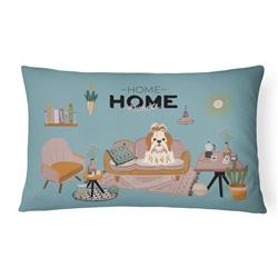 CK7932PW1216 12 x 3 x 16 in. Red White Shih Tzu Sweet Home Canvas Fabric Decorative Pillow