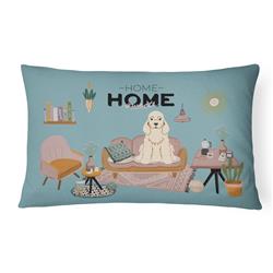 CK7939PW1216 12 x 3 x 16 in. Buff Cocker Spaniel Sweet Home Canvas Fabric Decorative Pillow