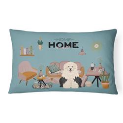 CK7941PW1216 12 x 3 x 16 in. Old English Sheepdog Sweet Home Canvas Fabric Decorative Pillow