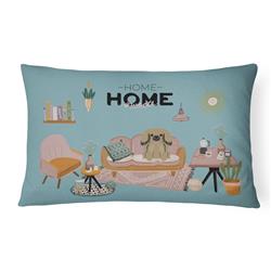 CK7947PW1216 12 x 3 x 16 in. Tan Pekingese Sweet Home Canvas Fabric Decorative Pillow