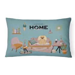 CK7949PW1216 12 x 3 x 16 in. Fawn Sable Pekingese Sweet Home Canvas Fabric Decorative Pillow