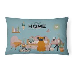 CK7960PW1216 12 x 3 x 16 in. Fawn Boxer Sweet Home Canvas Fabric Decorative Pillow