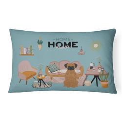 CK7962PW1216 12 x 3 x 16 in. Brindle Boxer Sweet Home Canvas Fabric Decorative Pillow