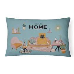CK7967PW1216 12 x 3 x 16 in. Red English Bulldog Sweet Home Canvas Fabric Decorative Pillow