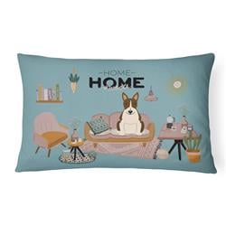 CK7981PW1216 12 x 3 x 16 in. Dark Brindle Bull Terrier Sweet Home Canvas Fabric Decorative Pillow