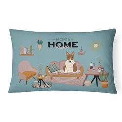 CK7982PW1216 12 x 3 x 16 in. Brindle Bull Terrier Sweet Home Canvas Fabric Decorative Pillow