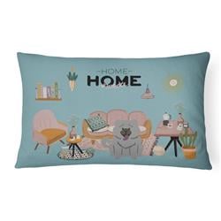CK7984PW1216 12 x 3 x 16 in. Blue Chow Chow Sweet Home Canvas Fabric Decorative Pillow