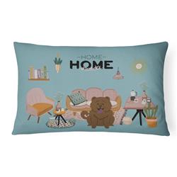 CK7986PW1216 12 x 3 x 16 in. Chocolate Chow Chow Sweet Home Canvas Fabric Decorative Pillow