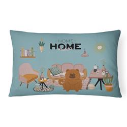 CK7987PW1216 12 x 3 x 16 in. Red Chow Chow Sweet Home Canvas Fabric Decorative Pillow