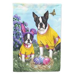 11 x 0.01 x 15 in. Boston Terrier Easter Bunny Garden Flag