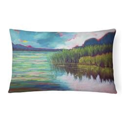 12 x 3 x 16 in. Moved Upon the Water Canvas Fabric Decorative Pillow