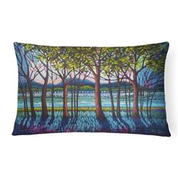 12 x 3 x 16 in. Tanzanite River Canvas Fabric Decorative Pillow