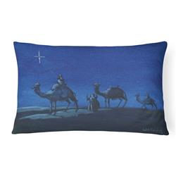 12 x 3 x 16 in. Wise Men in Blue Canvas Fabric Decorative Pillow