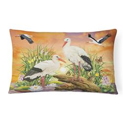 12 x 3 x 16 in. Storks Canvas Fabric Decorative Pillow