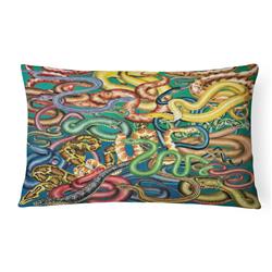 12 x 3 x 16 in. Snakes Canvas Fabric Decorative Pillow