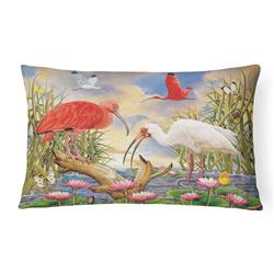 12 x 3 x 16 in. Scarlet & White Ibis Canvas Fabric Decorative Pillow -  JensenDistributionServices, MI2888721