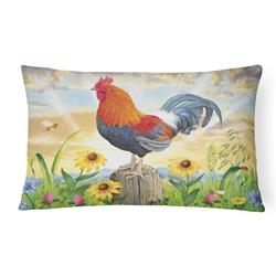 12 x 3 x 16 in. Rooster At Dawn Canvas Fabric Decorative Pillow
