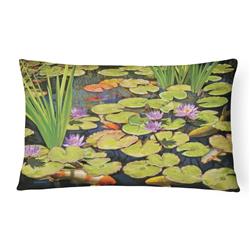 12 x 3 x 16 in. Koi Pond II Canvas Fabric Decorative Pillow