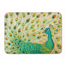 PPD3021RUG 19 x 27 in. Pretty Pretty Peacock Machine Washable Memory Foam Mat