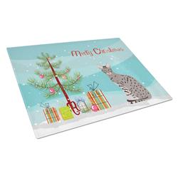 Ocicat No.1 Cat Merry Christmas Glass Cutting Board - Large