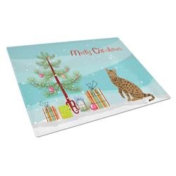 Ocicat No.2 Cat Merry Christmas Glass Cutting Board - Large