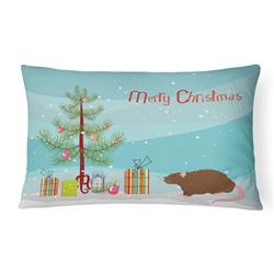 12 x 3 x 16 in. Rex Rat Merry Christmas Canvas Fabric Decorative Pillow